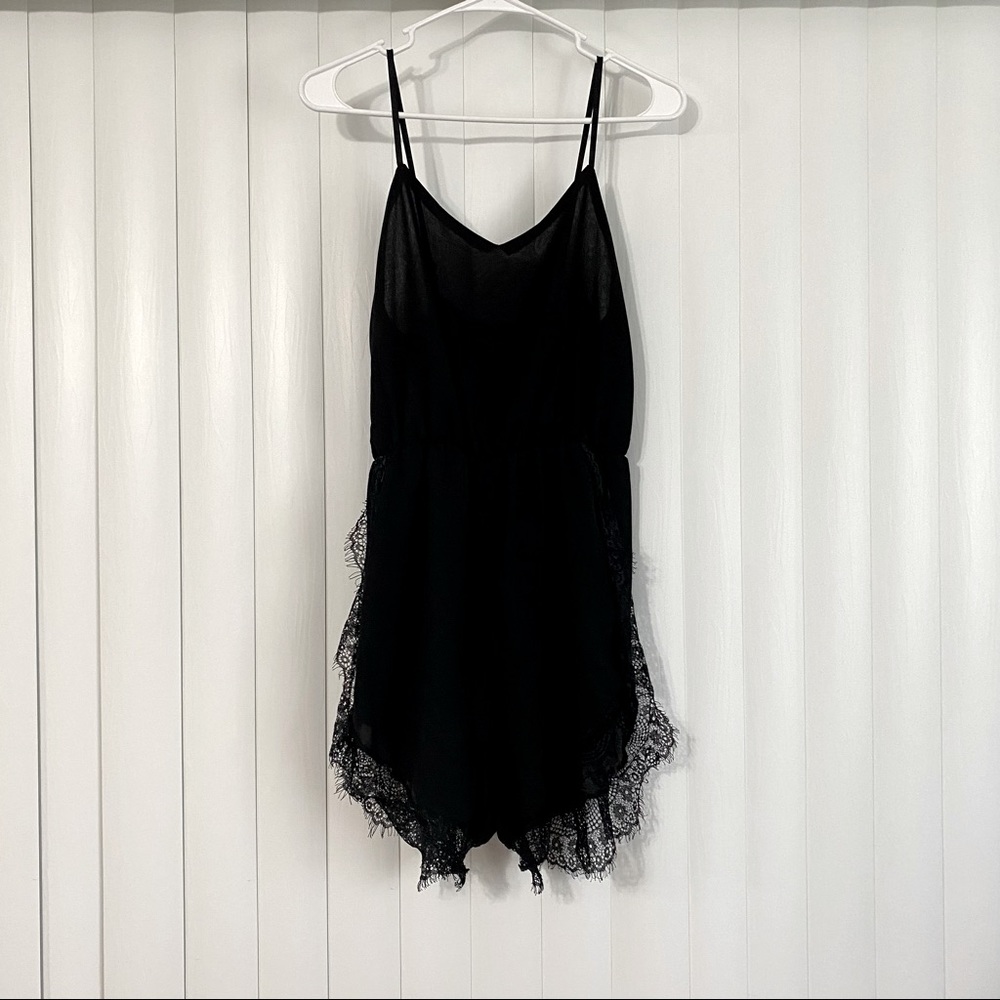 Black Lace Romper